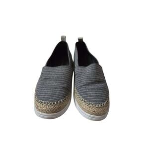 Cole Haan canvas Espadrille slip on women's shoes size 8 blue white‎ stripes